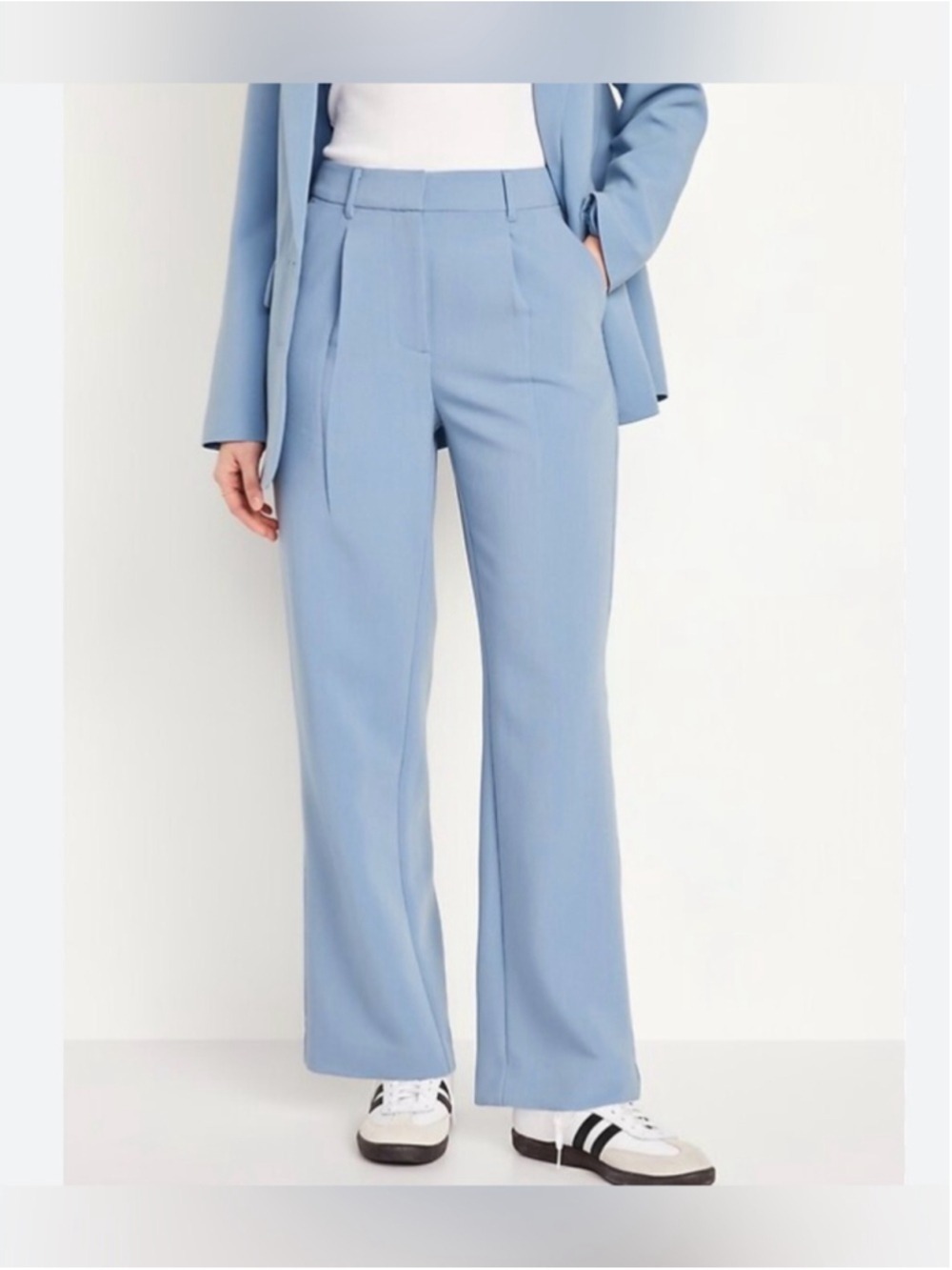 Old Navy Extra High-Waisted Taylor Wide-Leg Trouser Pants size Large blue